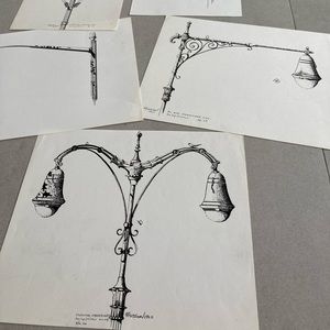 🎁 Collection of Mid century illustrations of New York street lights 1960’s